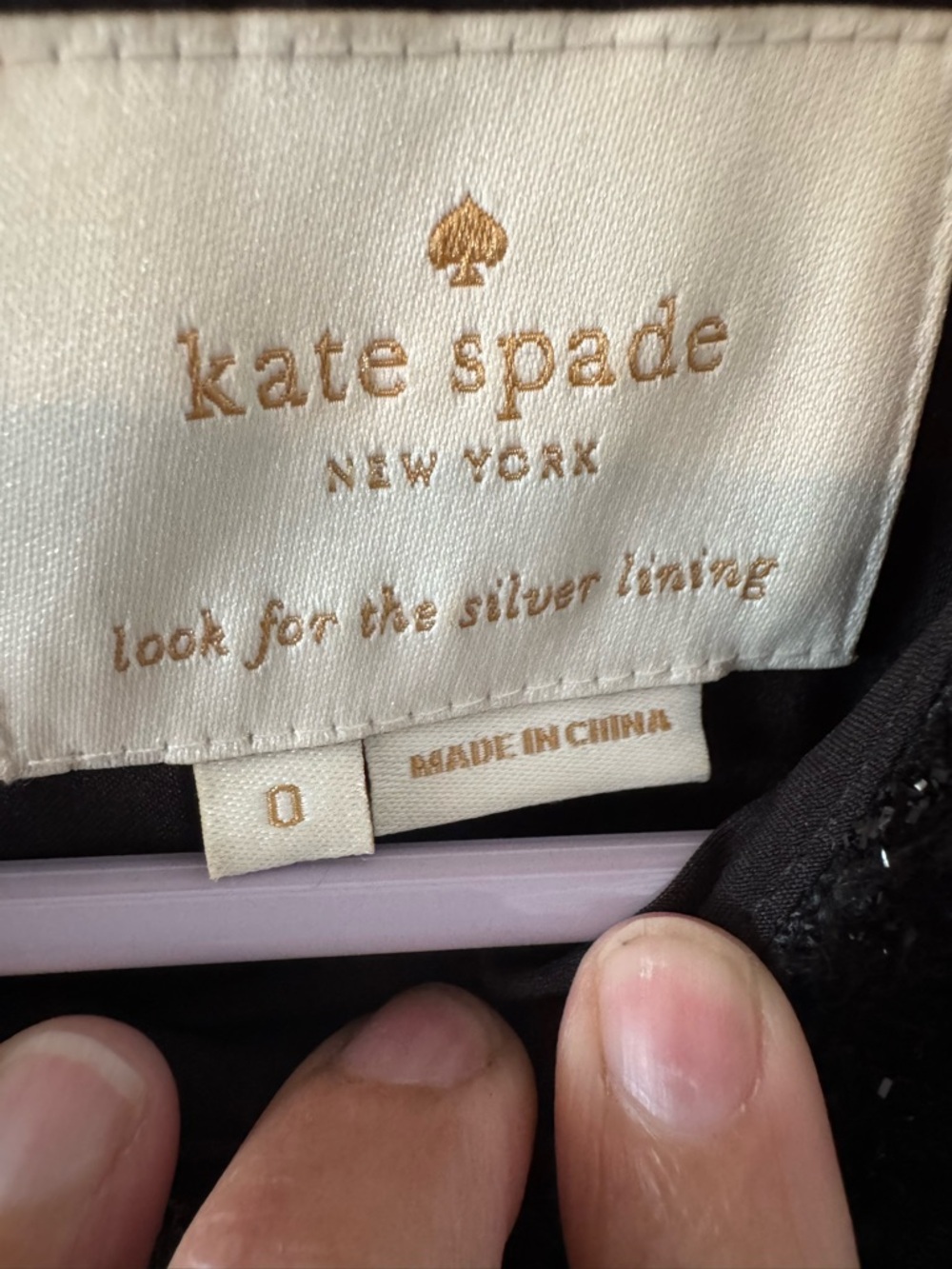 kate spade Black Tweed Pearl-Button Mini Dress - Picture 3 of 4